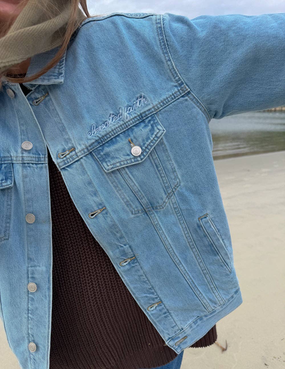 What a Friend In Jesus Denim Jacket ****PREORDER****