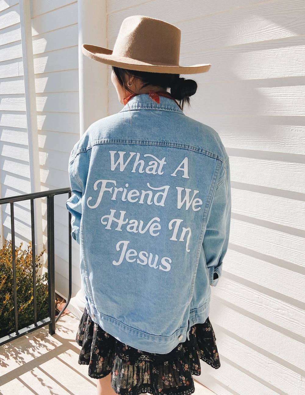 What a Friend In Jesus Denim Jacket ****PREORDER****