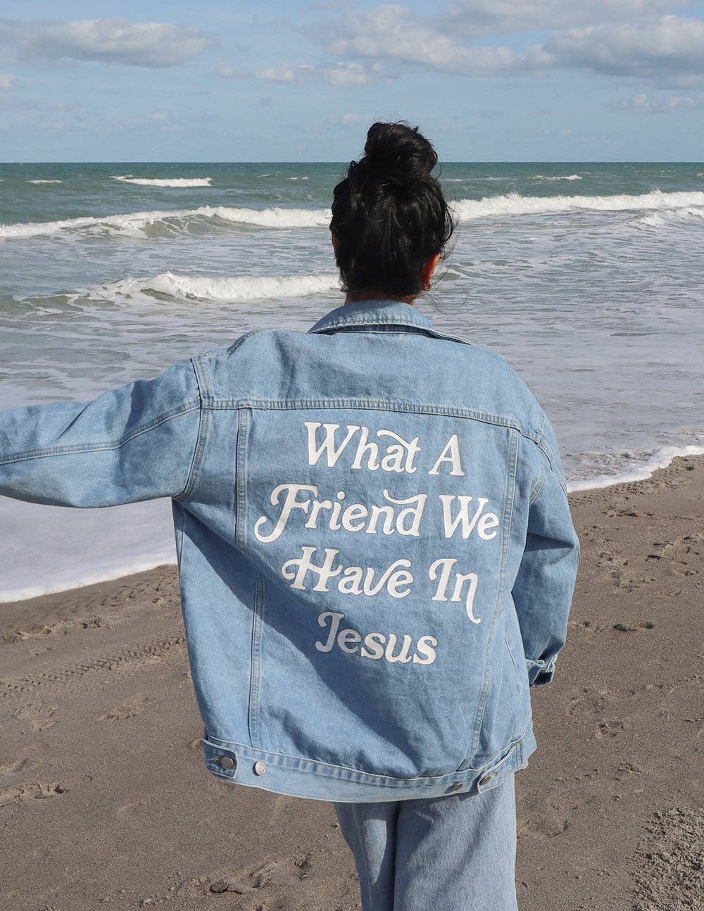 What a Friend In Jesus Denim Jacket ****PREORDER****