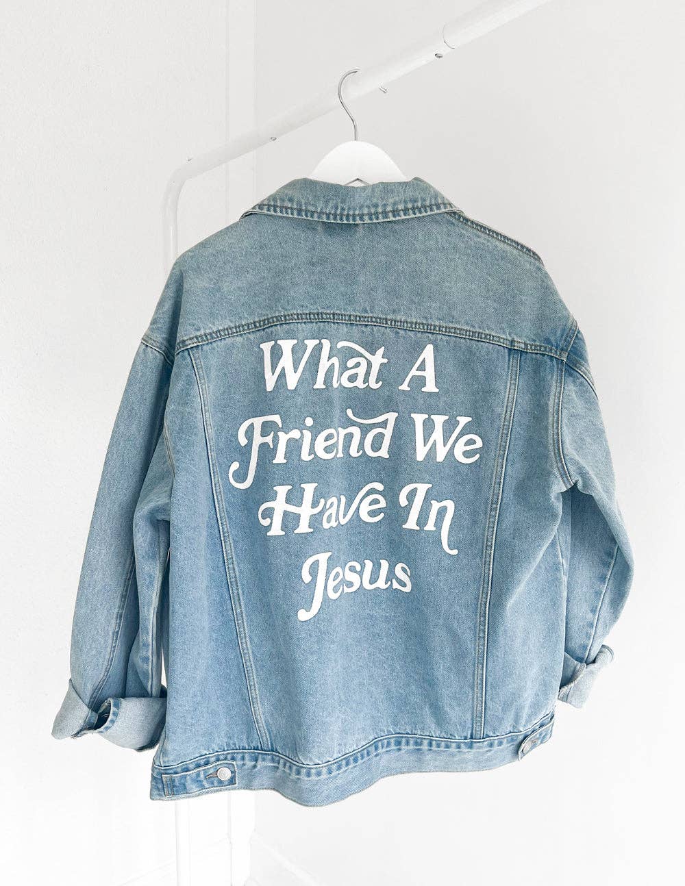 What a Friend In Jesus Denim Jacket ****PREORDER****