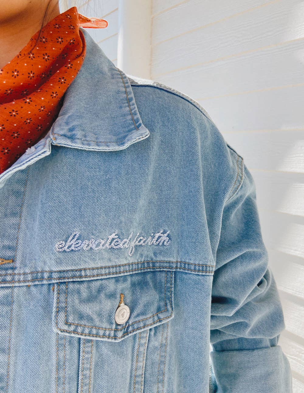 What a Friend In Jesus Denim Jacket ****PREORDER****