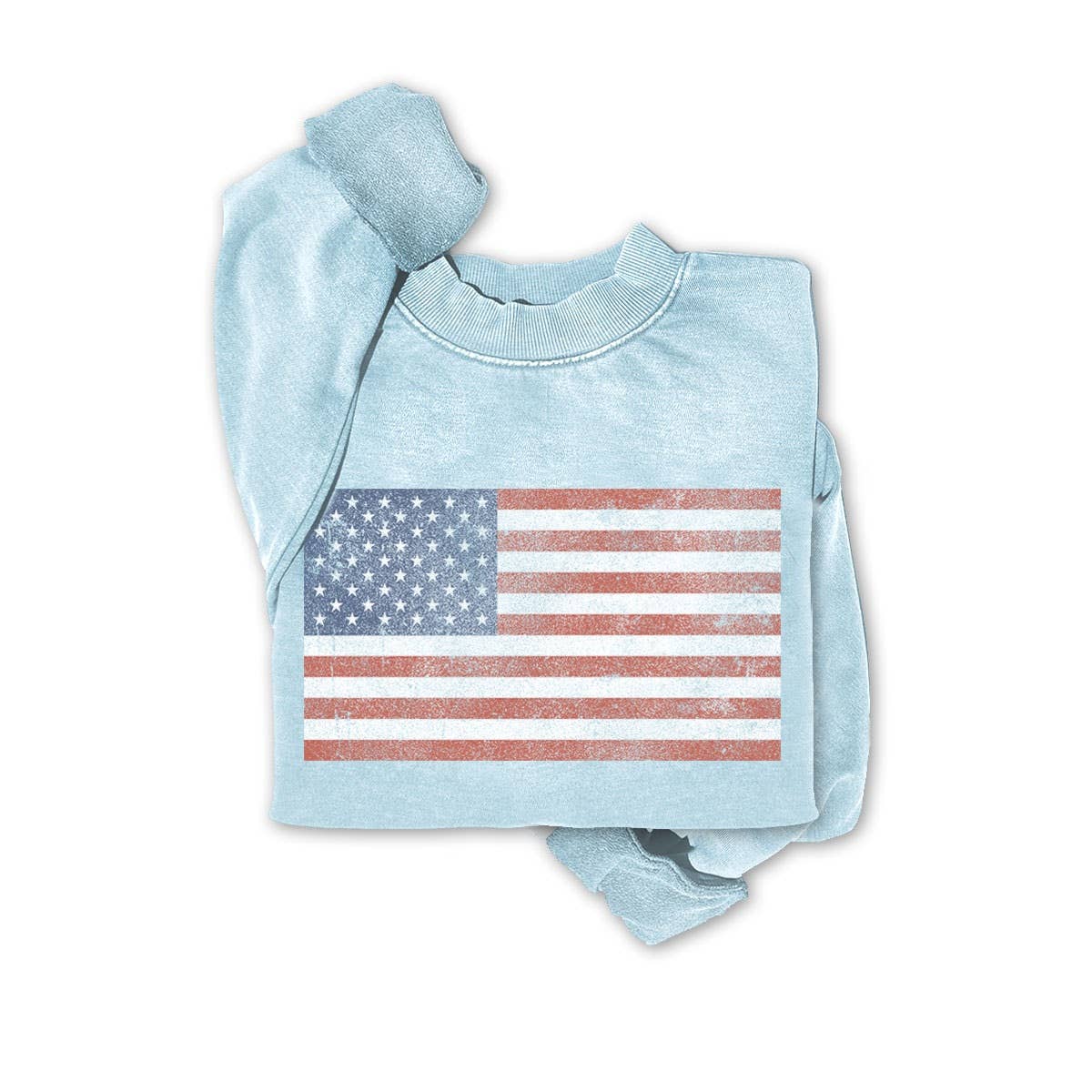 Vintage America Flag Mineral Graphic Sweatshirt
