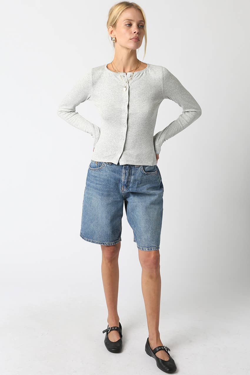 Rowan Button Top