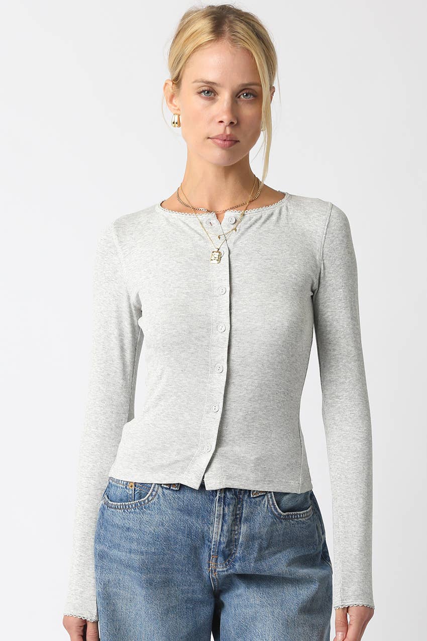 Rowan Button Top