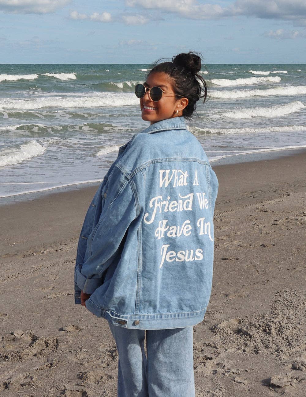 What a Friend In Jesus Denim Jacket ****PREORDER****