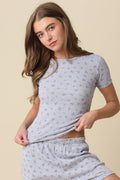 Kira Floral Ribbed Tee