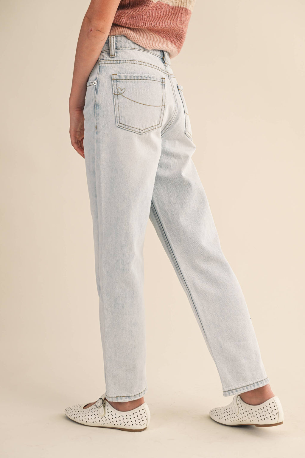 GIRLS STRAIGHT LEG DENIM PANTS