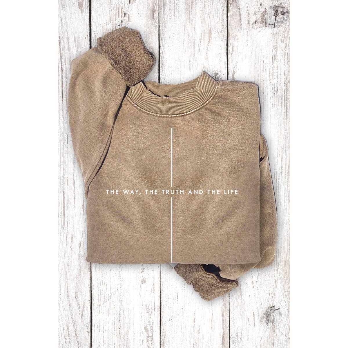 The Way The Truth The Life Mineral Graphic Sweatshirt