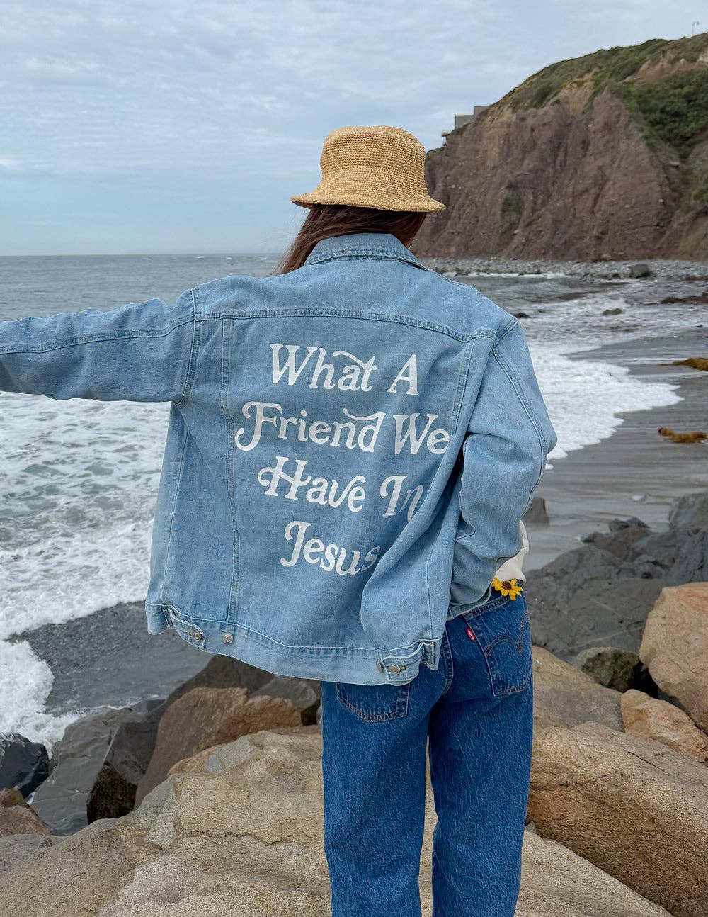 What a Friend In Jesus Denim Jacket ****PREORDER****