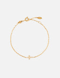 Dainty Gem Cross Link Bracelet