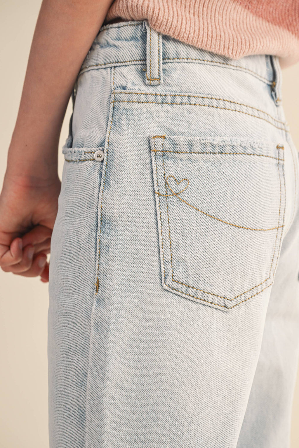 GIRLS STRAIGHT LEG DENIM PANTS