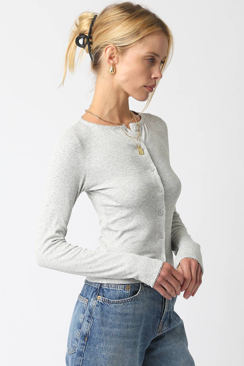 Rowan Button Top